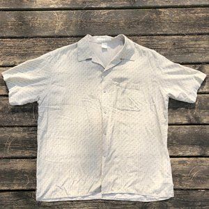 Perry Ellis Men's Silk Short Sleeve Button Down